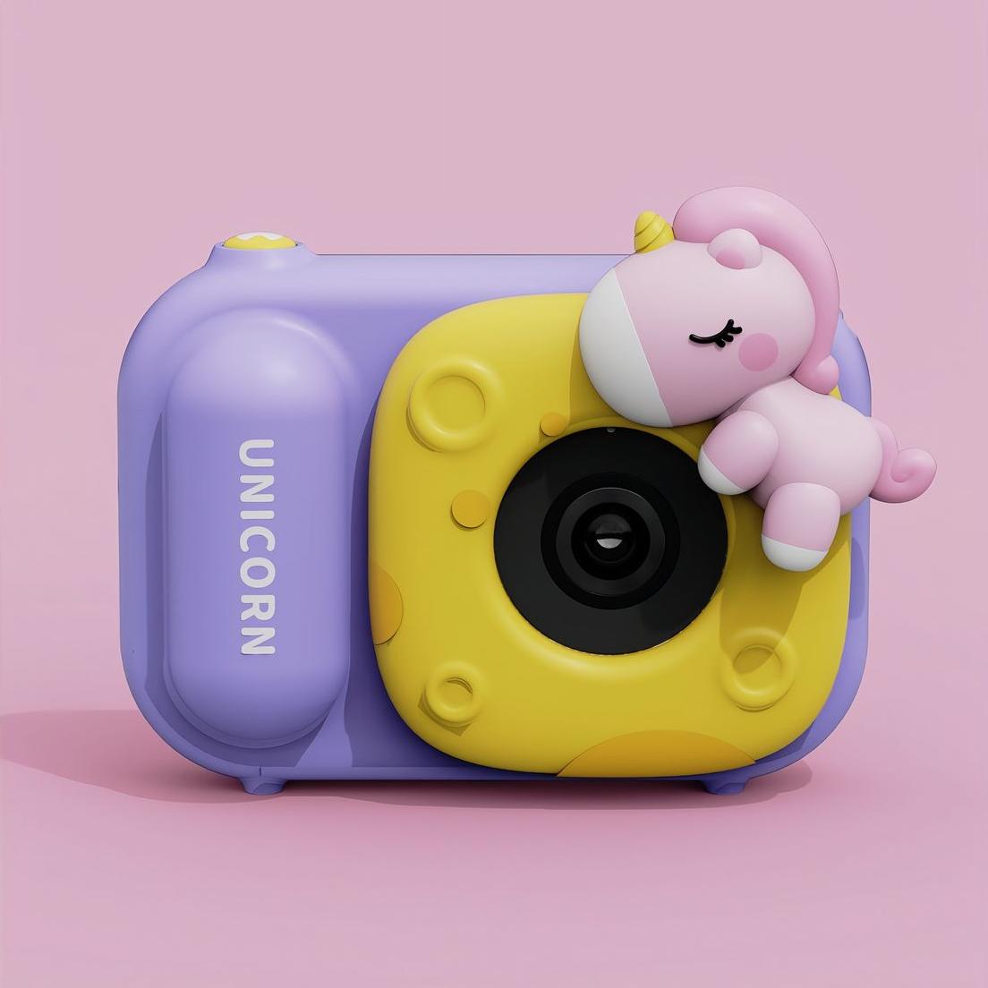 Green panda/Purple unicorn Kids Camera