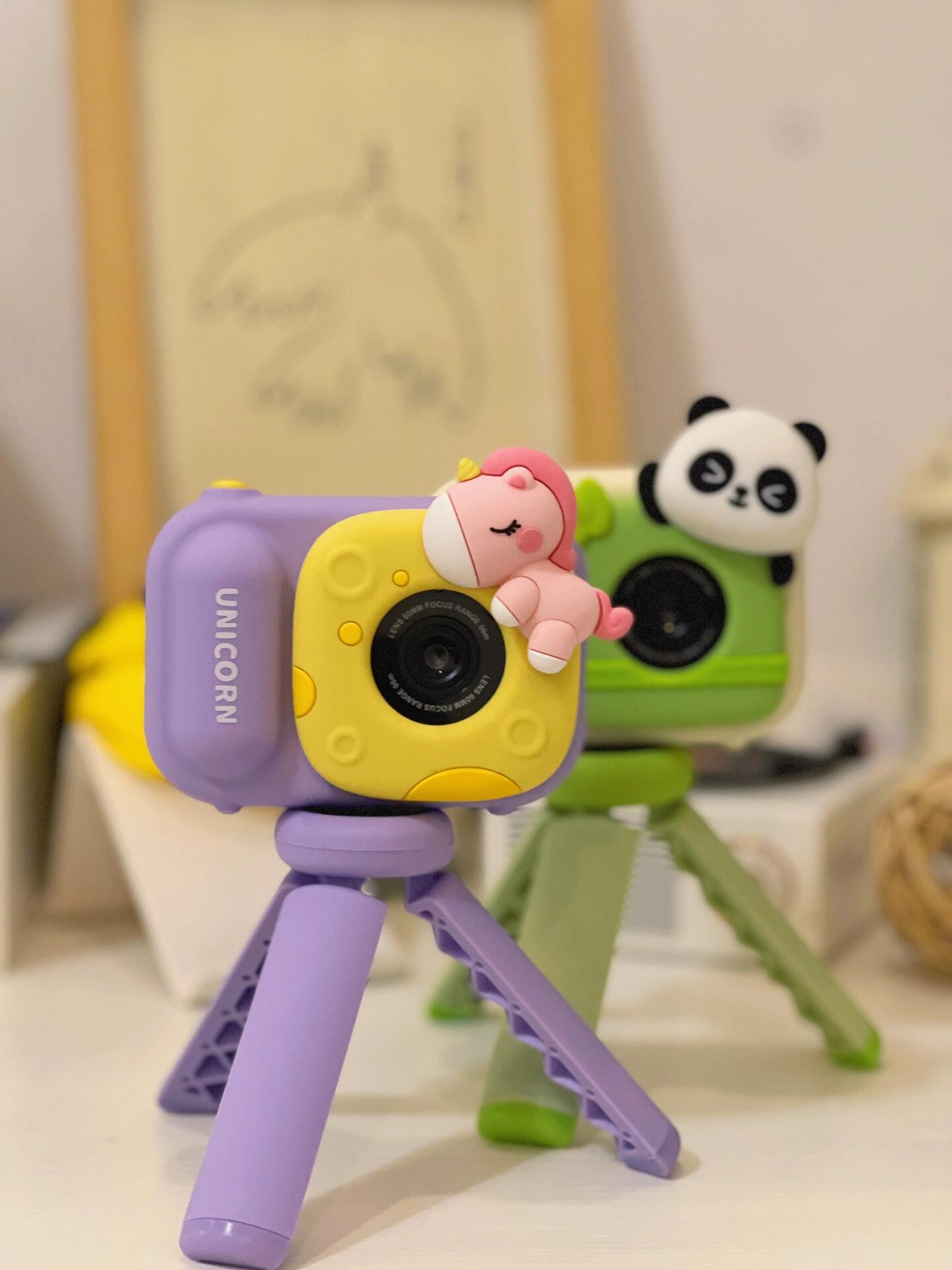 Green panda/Purple unicorn Kids Camera